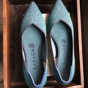 Rothy’s Spruce Python Points Size 7